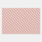 Cute Paw drukt roze kerst af Inpakpapier Vel (Voorkant 3)