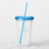Cute Paw en Dog MAMA Typografie Acryl Drinkbeker (Achterkant)