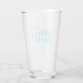 Cute Paw en Dog MAMA Typografie Glas (Achterkant)