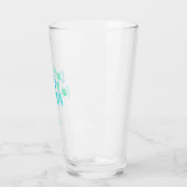 Cute Paw en Dog MAMA Typografie Glas (Links)