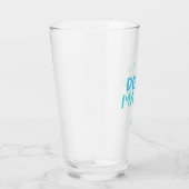 Cute Paw en Dog MAMA Typografie Glas (Rechts)