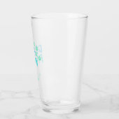 Cute Paw en Dog PAPA Typografie Glass Glas (Links)