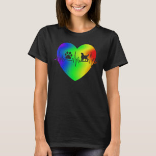 Cute Paw Golden Retriever Tie Dye Hartslag Hond T-shirt