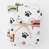 Cute Paw Pattern Inpakpapier Vel (In situ)