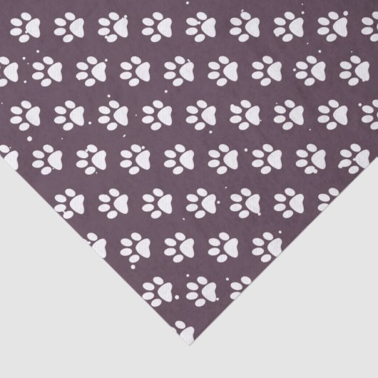 Cute Paw Prins Snow Paarse Birthday Tissuepapier (Detail)