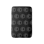 Cute Paw Print Animal Hondenliefhebber White Line  Badmat (Voorkant Verticaal)