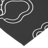 Cute Paw Print Animal Hondenliefhebber White Line  Korte Tafelloper (Hoek)