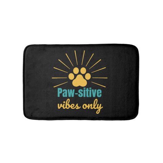 Cute Paw Print Design – Cheerful Animal Lover Home Badmat (Voorkant)