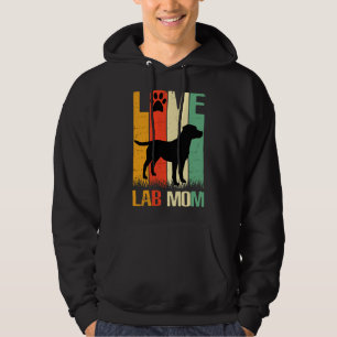 Cute Paw Print Labrador Retriever Lab Dog Dad mama Hoodie