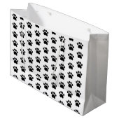 Cute Paw Print Pattern Gift Bag Large Cadeautasje (Voorkant Gekanteld)