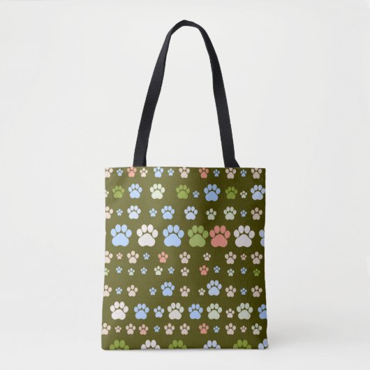 Cute Paw Print Pattern Women’s Tank Top  Tote Bag (Voorkant)