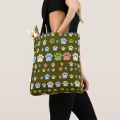 Cute Paw Print Pattern Women’s Tank Top  Tote Bag (Dichtbij)