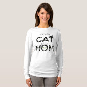 Cute Paw Print Typography for Cat Mom -  T-shirt (Voorkant volledig)