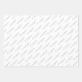 Cute Paw Prints Custom Name Wrapping Paper Sheets (Voorkant 2)