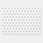 Cute Paw Prints Custom Name Wrapping Paper Sheets (Voorkant)