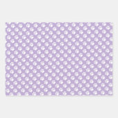 Cute Paw Prints Custom Name Wrapping Paper Sheets (Voorkant 3)