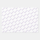 Cute Paw Prints Custom Name Wrapping Paper Sheets (Voorkant 2)