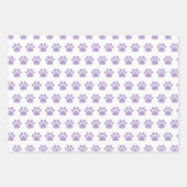 Cute Paw Prints Custom Name Wrapping Paper Sheets (Voorkant)