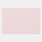 Cute Paw Prints Custom Name Wrapping Paper Sheets (Voorkant 3)