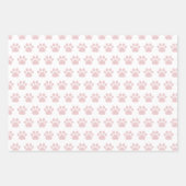 Cute Paw Prints Custom Name Wrapping Paper Sheets (Voorkant)