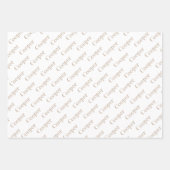 Cute Paw Prints Custom Name Wrapping Paper Sheets (Voorkant 2)