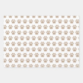 Cute Paw Prints Custom Name Wrapping Paper Sheets (Voorkant)