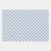 Cute Paw Prints Custom Name Wrapping Paper Sheets (Voorkant 3)
