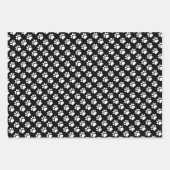 Cute Paw Prints Dog Bones Custom Name Inpakpapier Vel (Voorkant 3)