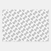 Cute Paw Prints Dog Bones Custom Name Inpakpapier Vel (Voorkant)