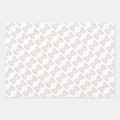 Cute Paw Prints Dog Bones Custom Name Inpakpapier Vel (Voorkant)