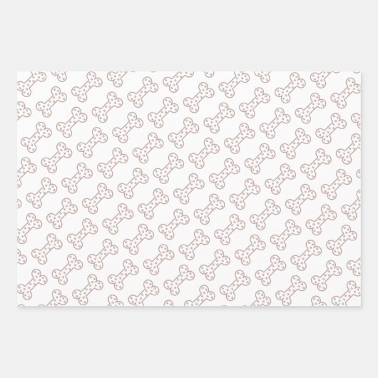 Cute Paw Prints Dog Bones Custom Name Inpakpapier Vel (Voorkant)