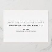 Cute Paw Prints Gold Foil Moving Announding Kaart (Achterkant)