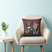 Cute Paws 'N Roses Grappig Rots Kat Cadeau Idee Kussen (Stoel)