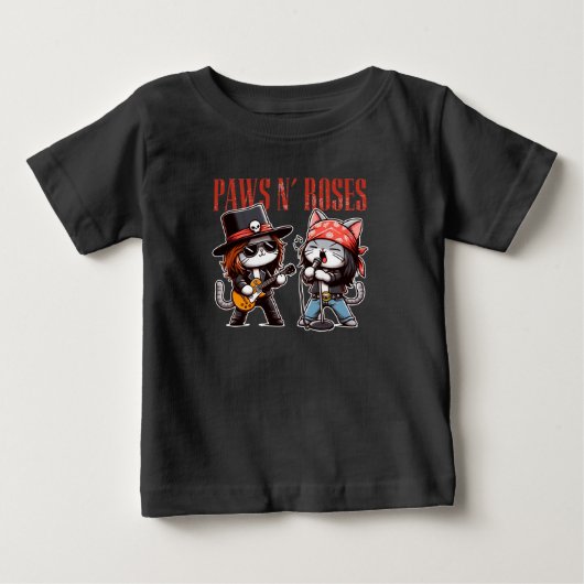 Cute Paws 'N Roses Grappige Rots Kat Baby Cadeau (Voorkant)