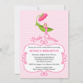 Cute Pea Pod Brown Eyes Baby shower Kaart (Voorkant)