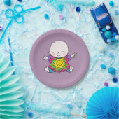 Cute Peace Baby Hippie / Hippy Tie Dye Papieren Bordje (Feest)