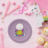 Cute Peace Baby Hippie / Hippy Tie Dye Papieren Bordje (Feest)