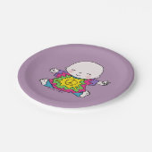 Cute Peace Baby Hippie / Hippy Tie Dye Papieren Bordje (Gekanteld)