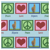 Cute Peace Love Alpaca Stof (Close Up)