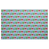 Cute Peace Love Alpaca Stof (Fat Quarter)