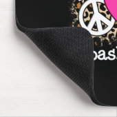 Cute Peace Love Basketball Leopard Print Women Man Muismat (Hoek)