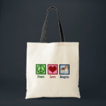Cute Peace Love Beagles Tote Bag<br><div class="desc">Cute Peace Love Beagles gift. Een koel ontwerp van de beagle-hondeneigenaar voor het ras met een vredesteken en een hart. Ik hou van deze mooie honden.</div>