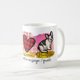 Cute Peace Love Boston Terrier Hondenliefhebber Koffiemok