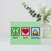 Cute Peace Love Camping Briefkaart (Staand voorkant)