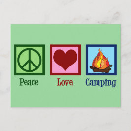 Cute Peace Love Camping Briefkaart