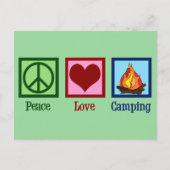 Cute Peace Love Camping Briefkaart (Voorkant)