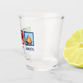 Cute Peace Love Camping Shot Glas (Rechts)