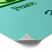 Cute Peace Love Choir Custom Blauwgroen Poster (Hoek)