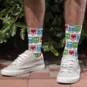 Cute Peace Love Water Polo Player Sokken