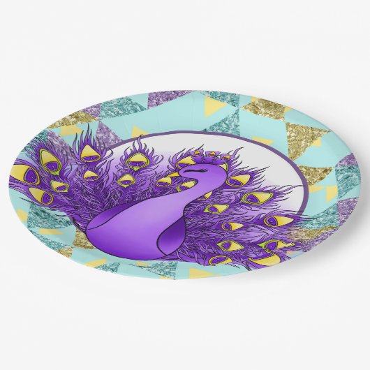 Cute peace party papieren bordje (Gekanteld)